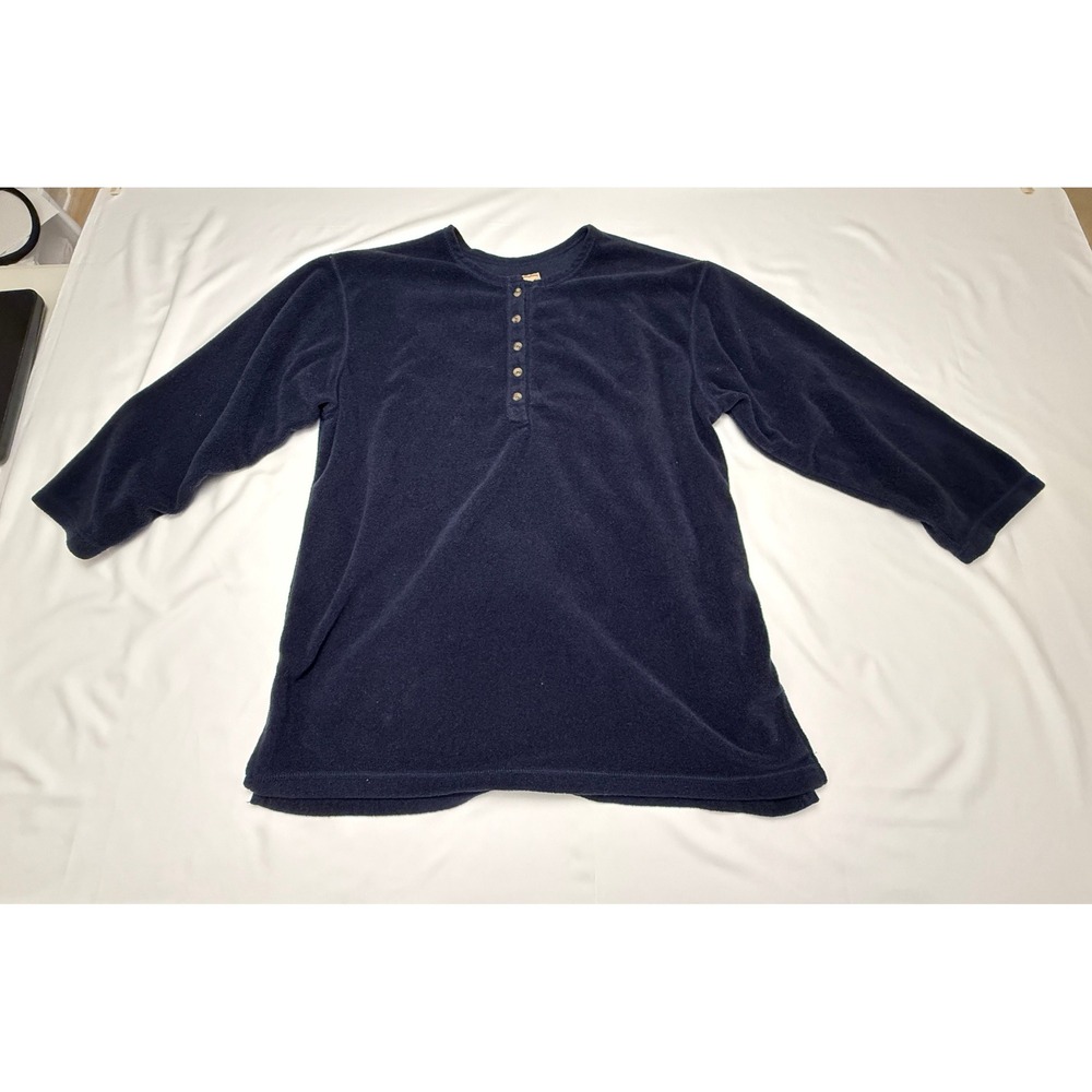 VTG Woolrich‎ Henley Polartec Fleece Pullover Outdoor Classic Navy M